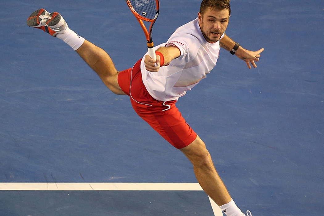 Stan Wawrinka in action during the final of Australian Open 2014.