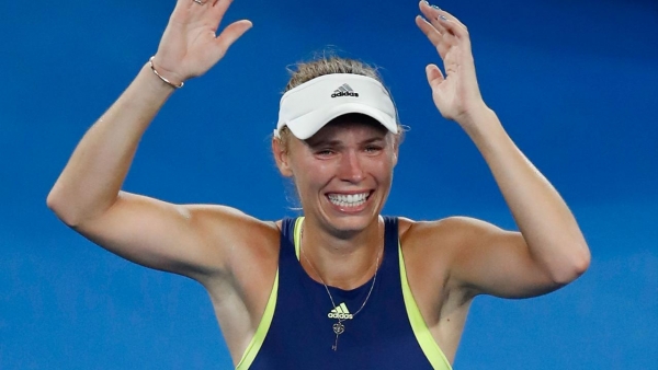 Caroline Wozniacki def. Simona Halep match highlights